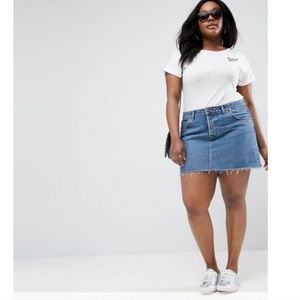 ASOS curve jean skirt.